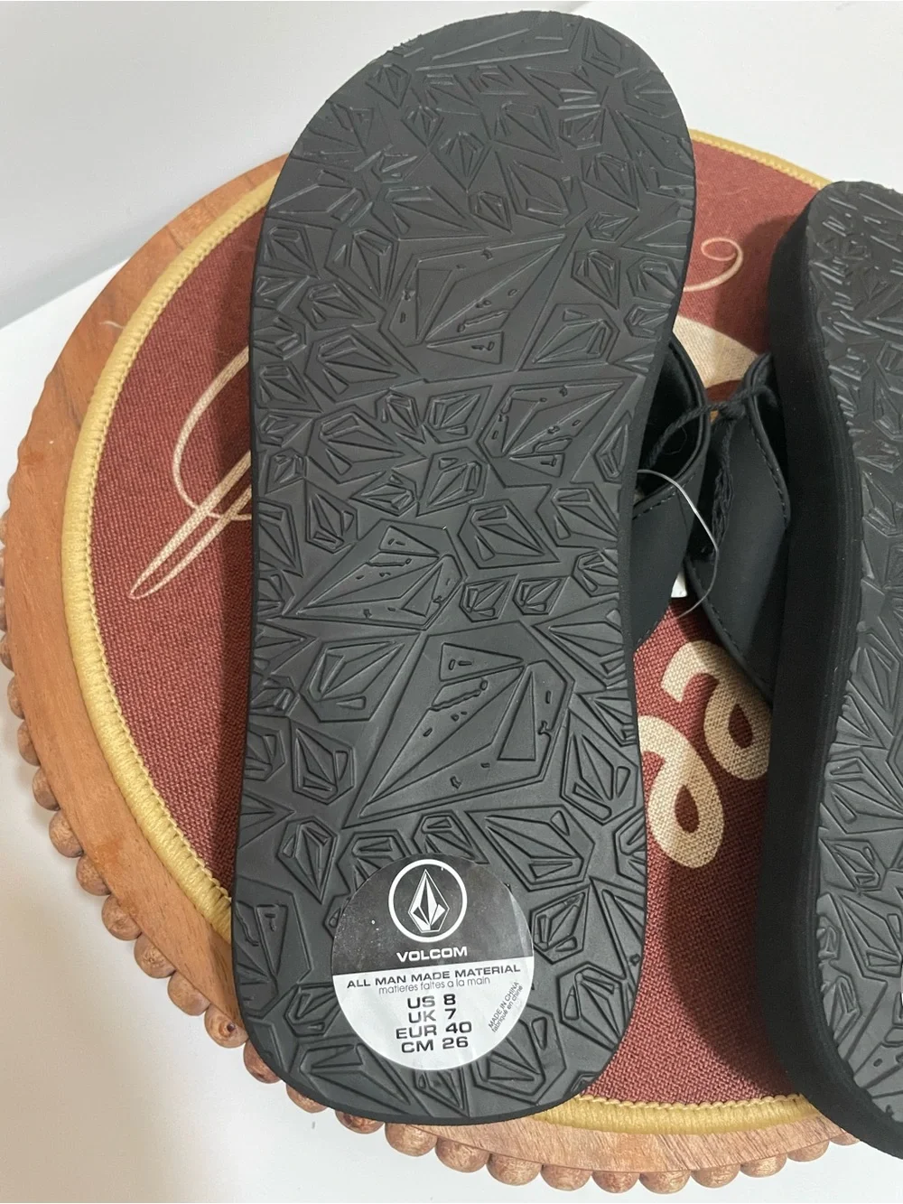 Volcom Black Men's Logo Thong Sandals